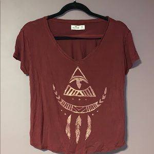 Hollister V-Neck Printed T-Shirt